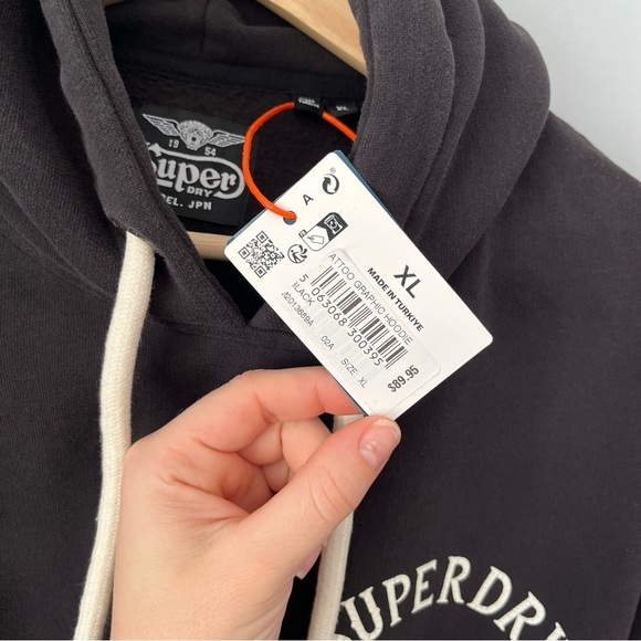 Superdry Eastern Asian Tattoo Graphic Fitted Hoodie Sweatshirt Size XLarge NWT - Picture 16 of 16